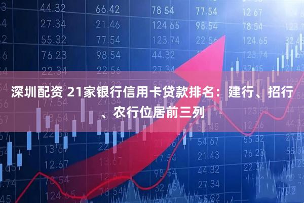 深圳配资 21家银行信用卡贷款排名：建行、招行、农行位居前三列